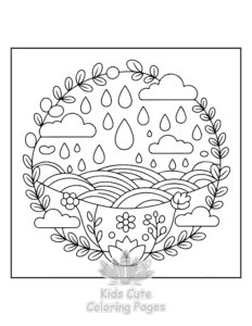Mandala Nature coloring page for classroom activities