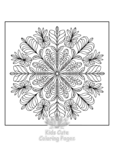 Mandala Nature coloring page for classroom activities