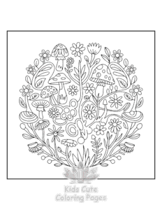 Mandala Nature coloring page for classroom activities