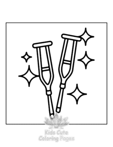 Simple Medical Girly coloring page for toddlers