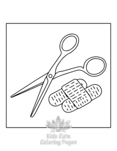 Printable Medical Girly coloring sheet for preschoolers