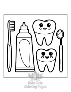 Printable Medical Girly coloring sheet for preschoolers