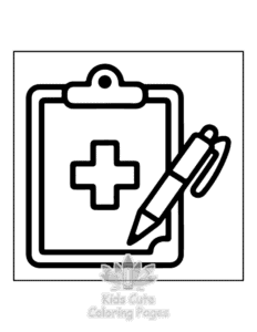 Medical Girly coloring page for girls, free to print