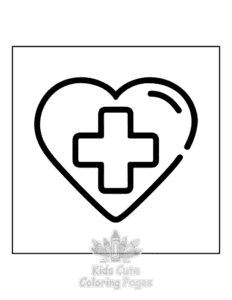 Medical Girly coloring page for classroom activities