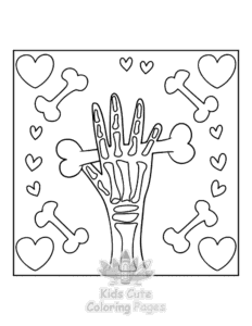 Printable Medical Girly coloring sheet for preschoolers