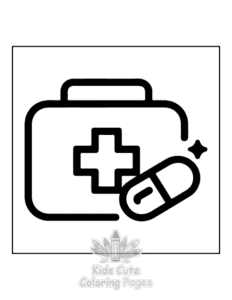Medical Girly coloring page for classroom activities