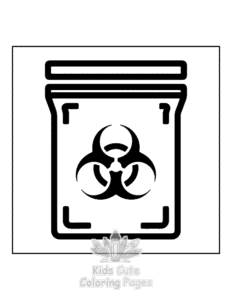 Easy Medical Girly coloring sheet for young children