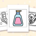 Medical Girly coloring pages: a crayon colored sample and free printable sheets
