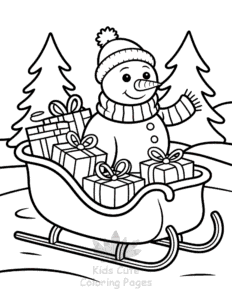 Printable Merry Christmas coloring sheet for preschoolers