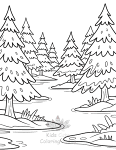 Easy Merry Christmas coloring sheet for young children