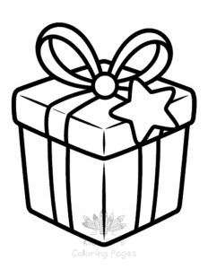 Simple Merry Christmas coloring page for toddlers