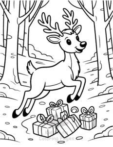 Merry Christmas coloring page for girls, free to print