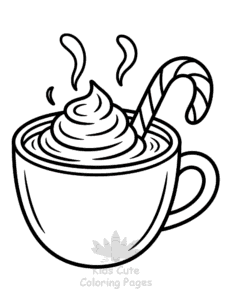 Easy Merry Christmas coloring sheet for young children