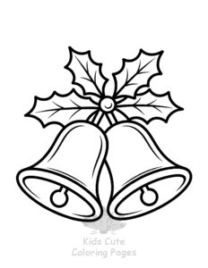 Simple Merry Christmas coloring page for toddlers