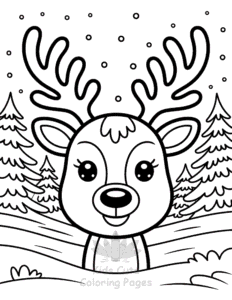 Simple Merry Christmas coloring page for toddlers