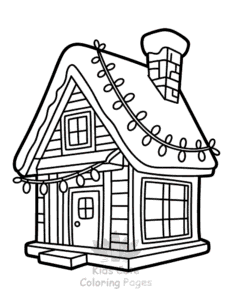 Simple Merry Christmas coloring page for toddlers