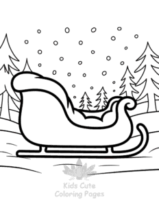 Simple Merry Christmas coloring page for toddlers