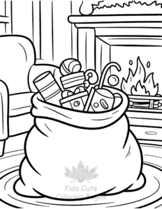 Printable Merry Christmas coloring sheet for preschoolers