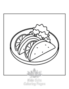 Simple Mexican Treats coloring page for toddlers
