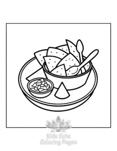 Mexican Treats coloring page for girls, free to print