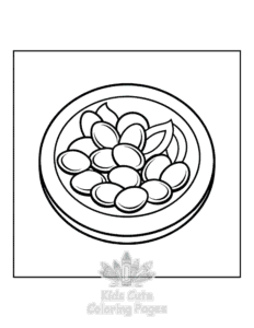 Simple Mexican Treats coloring page for toddlers