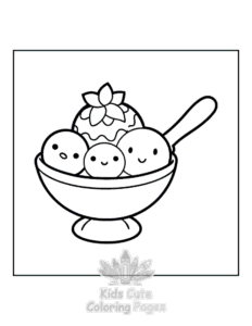 Printable Mexican Treats coloring sheet for preschoolers