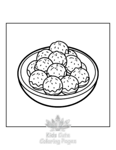 Free printable Mexican Treats coloring page for kids