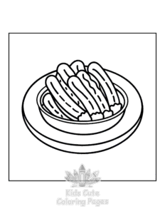 Mexican Treats coloring page for classroom activities