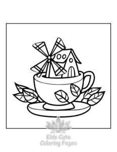Mini Garden coloring page for girls, free to print