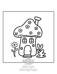 Simple Mini Garden coloring page for toddlers