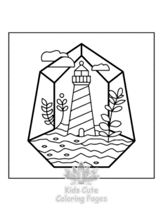 Mini Garden coloring page for boys, printable at home