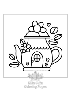 Free printable Mini Garden coloring page for kids