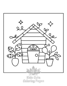 Printable Mini Garden coloring sheet for preschoolers