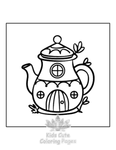 Simple Mini Garden coloring page for toddlers