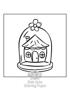 Easy Mini Garden coloring sheet for young children