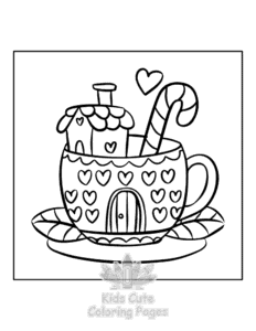 Printable Mini Garden coloring sheet for preschoolers