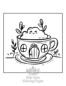 Mini Garden coloring page for girls, free to print