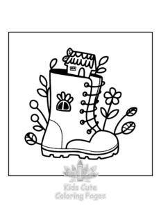 Simple Mini Garden coloring page for toddlers