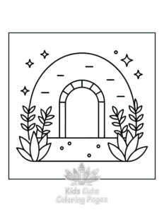 Minimal Art coloring page for classroom activities