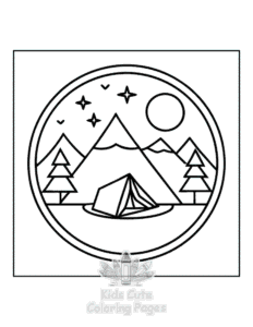 Simple Minimal Art coloring page for toddlers