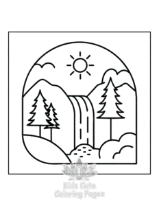 Minimal Art coloring page for girls, free to print