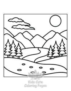 Simple Minimal Art coloring page for toddlers