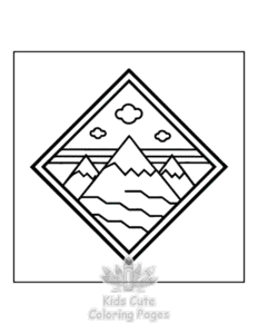Easy Minimal Art coloring sheet for young children