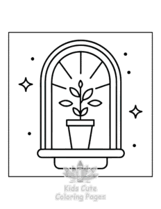 Minimal Art coloring page for classroom activities