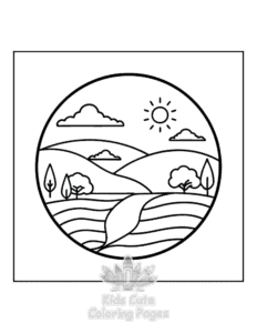 Minimal Art coloring page for girls, free to print