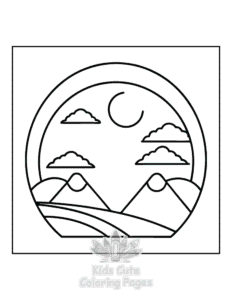 Minimal Art coloring page for boys, printable at home