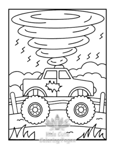 Monster Truck coloring page for classroom activities