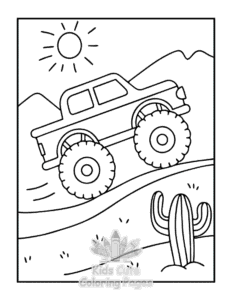 Free printable Monster Truck coloring page for kids