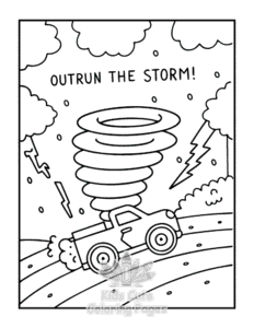 Easy Monster Truck coloring sheet for young children