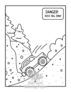 Printable Monster Truck coloring sheet for preschoolers